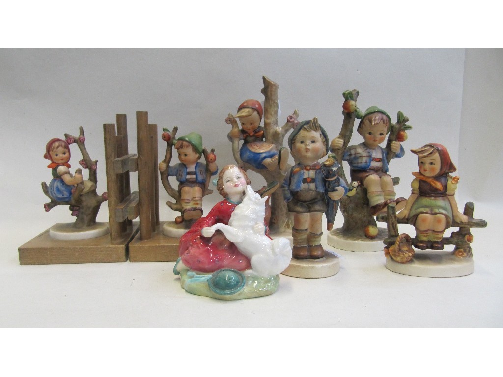 Appraisal: Royal Doulton figure 'Home Again' HN and six Hummel figures