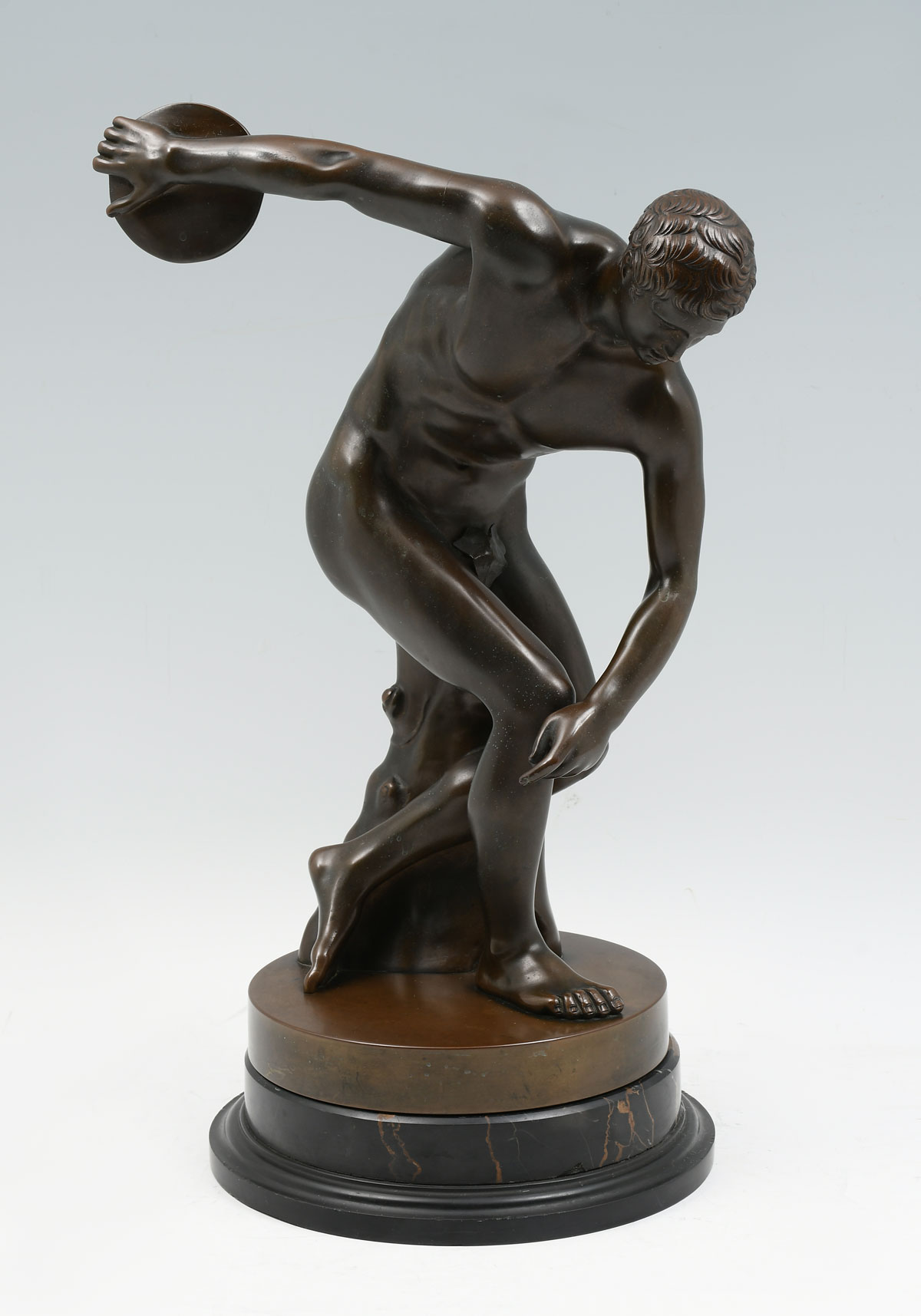 Appraisal: BOSCHETTI Benedetto Italian - Discus Thrower Bronze on custom marble