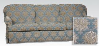 Appraisal: Custom designed down-filled sofa in like-new condition upholstered in light