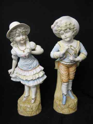 Appraisal: Pair of Bisque Figurines boy girl ''