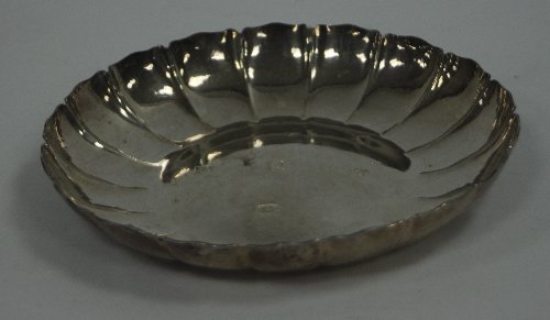 Appraisal: A silver dish Birmingham of strawberry dish form bearing Silver