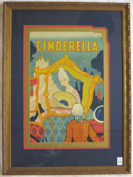 Appraisal: CINDERELLA PANTOMIME POSTER circa s published by Taylors of Wombwell