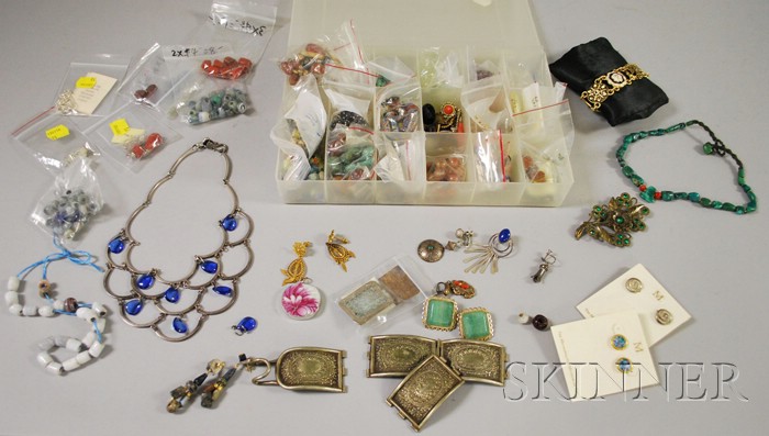 Appraisal: Large Group of Costume Jewelry and Assorted Findings including a