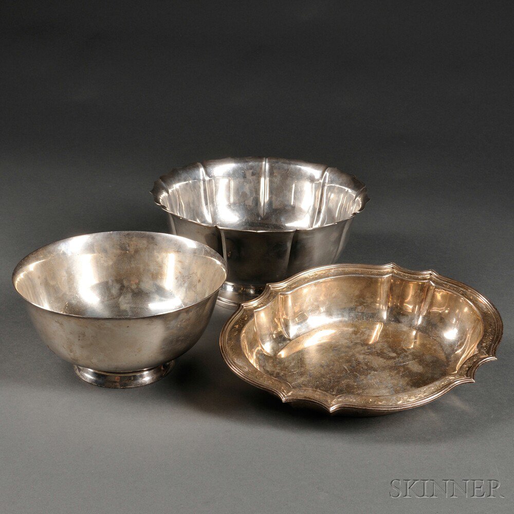 Appraisal: Three American Sterling Silver Bowls th century a Mueck-Carey Co