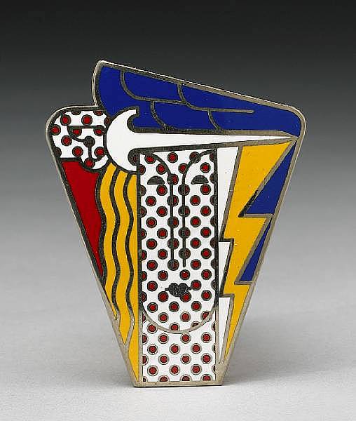 Appraisal: Roy Lichtenstein American - Modern Head Brooch not in Corlett