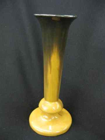 Appraisal: Fulper Pottery Vase fine brown flambe glaze trumpet form Arts