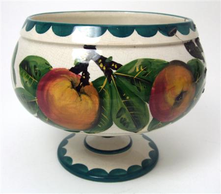 Appraisal: WEMYSS AUDLEY BOWL CIRCA decorated with apples impressed mark 'Wemyss