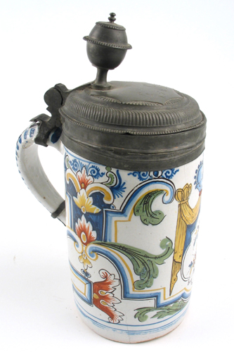 Appraisal: AN TH CENTURY DUTCH BEER STEIN hand made and painted