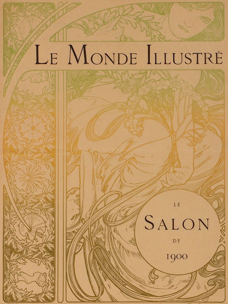 Appraisal: ALPHONSE MUCHA ILLUSTRATED COVER FOR LE MONDE ILLUSTRE Alphonse Maria