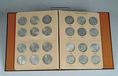 Appraisal: COIN FULL SET OF BRILLIANT UNCIRCULATED SILVER PEACE DOLLARS -