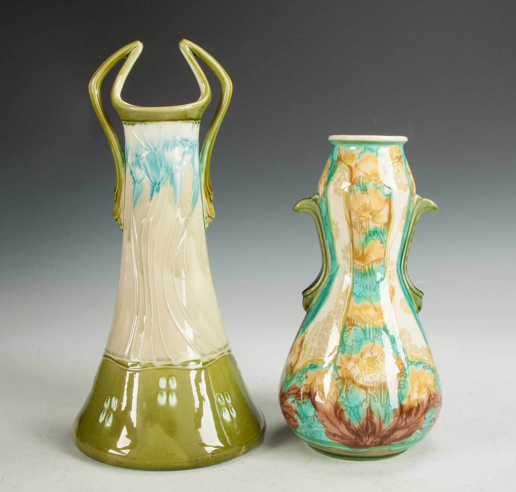 Appraisal: Two Minton Ceramic Vases Late th early th cent L