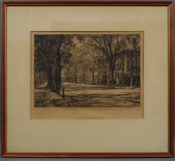 Appraisal: Etching Springtime in Salem signed in pencil Samuel Chamberlain x