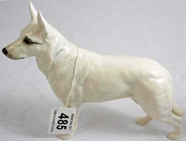 Appraisal: Rare Beswick Model of a Alsation in White Gloss restoration