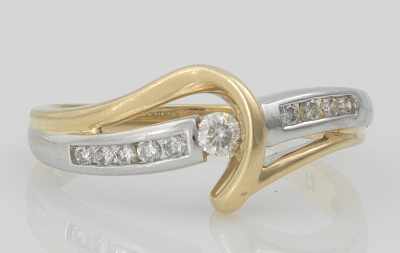 Appraisal: A Ladies' Two Tone Gold and Diamond Ring k white