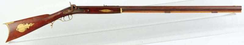 Appraisal: J H Johnson Half-Stock Percussion Rifle Description Overall length Barrel