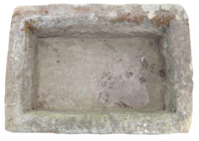 Appraisal: Rustic stone trough thc irregular rectangular form approx h w