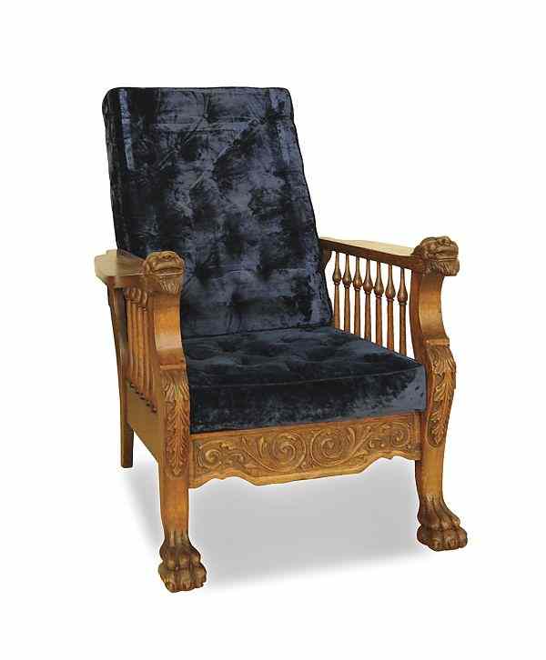 Appraisal: Arts and Crafts Morris oak chair early th c with