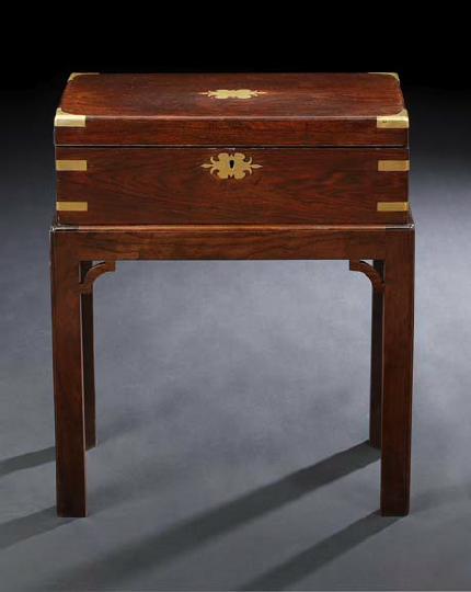 Appraisal: Regency Rosewood Lap Desk early th century the rectangular top