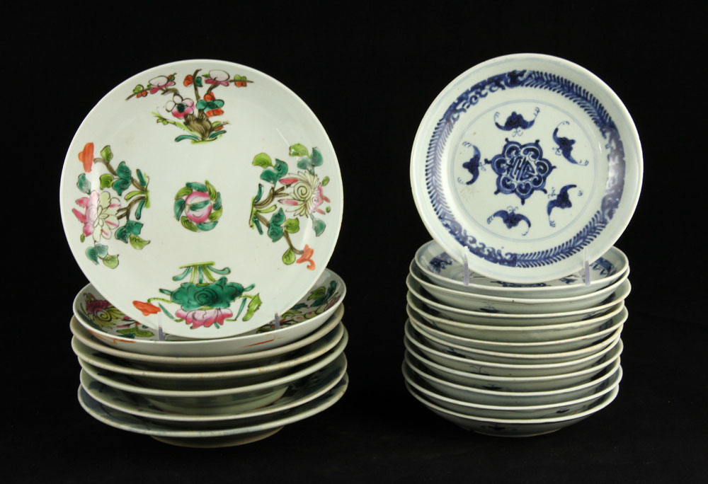 Appraisal: - Chinese Plates Lot of eighteen plates China porcelain with