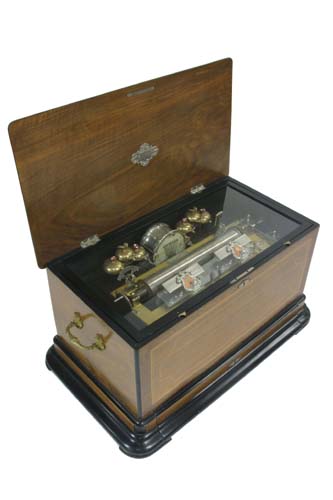 Appraisal: SWISS ORCHESTRAL CYLINDER MUSIC BOX th century playing six airs