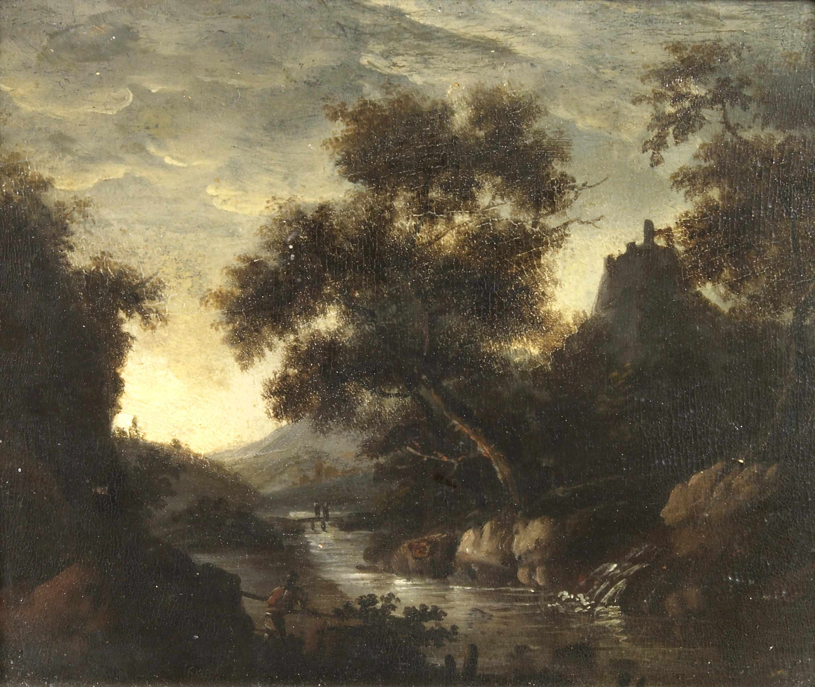 Appraisal: Follower of Allaert van Everdingen Dutch - An river landscape