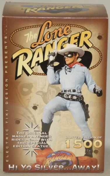 Appraisal: Circa The Lone Ranger Statue in Box Cold cast resin