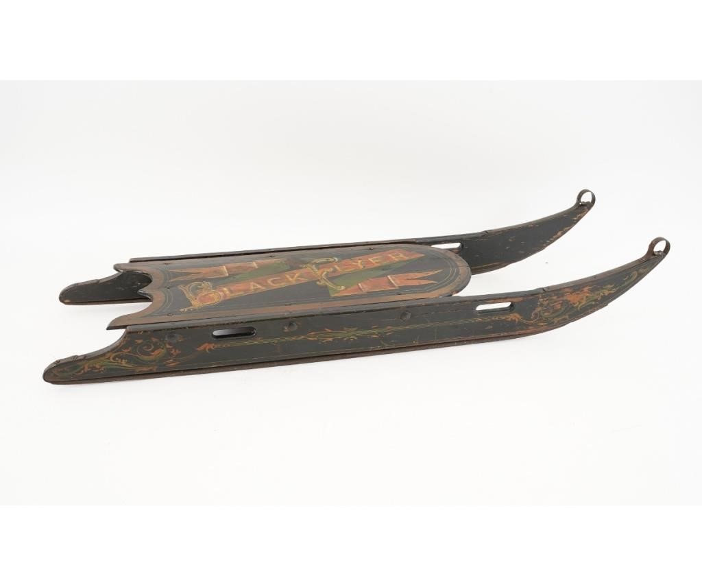 Appraisal: Early Black Flyer child's sled with metal runners with original