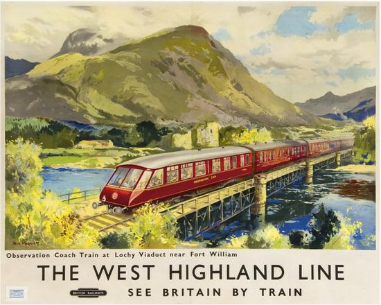 Appraisal: MERRIOTT Jack RITHE WEST HIGHLAND LINE British Railways lithograph in