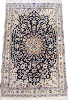 Appraisal: VERY FINE WOOL AND SILK NAIN RUG C VERY FINE