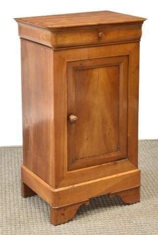 Appraisal: French Louis Philippe fruitwood bedside cabinet th c having a