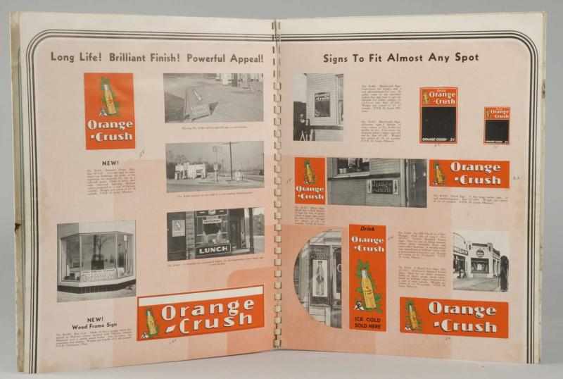 Appraisal: Orange Crush Sign Parade Advertising Manual Description Features a mouthwatering