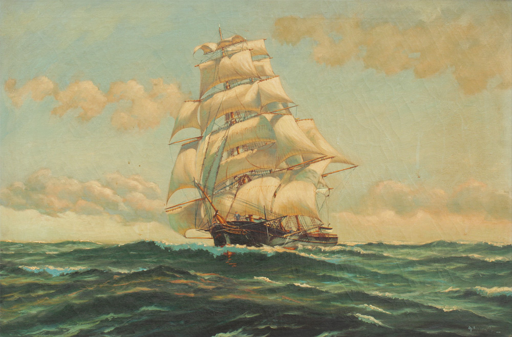 Appraisal: WHEATLEY George American - Clipper Ship on the High Seas