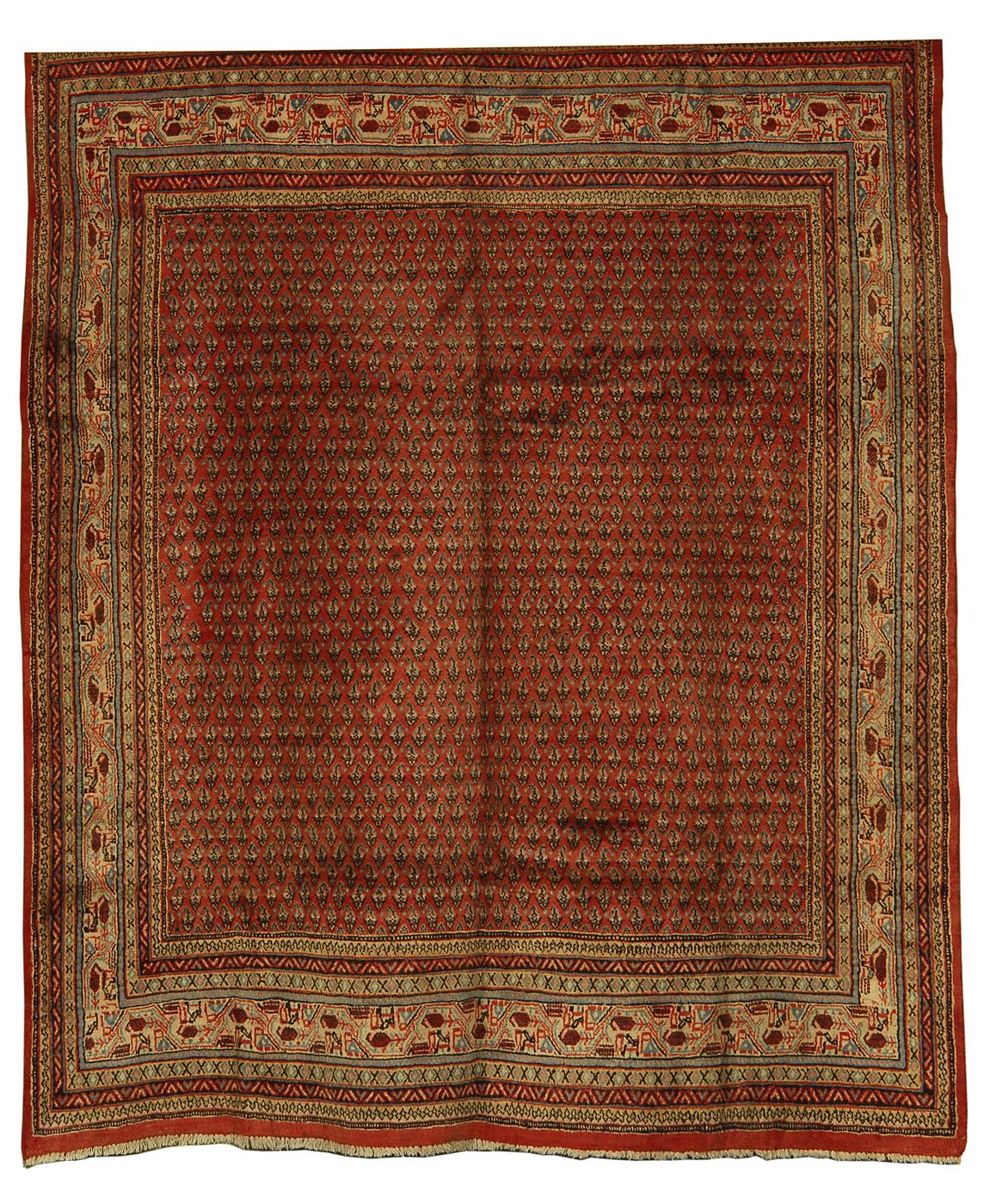 Appraisal: ORIENTAL RUG MIR ' x ' Several rows of tiny