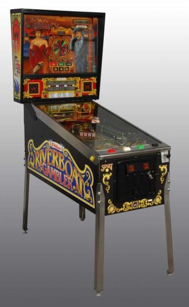 Appraisal: Riverboat -Cent Gambler Pinball Machine Description Williams Excellent working condition