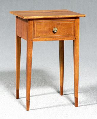 Appraisal: Federal inlaid cherry stand one drawer probably Kentucky early th