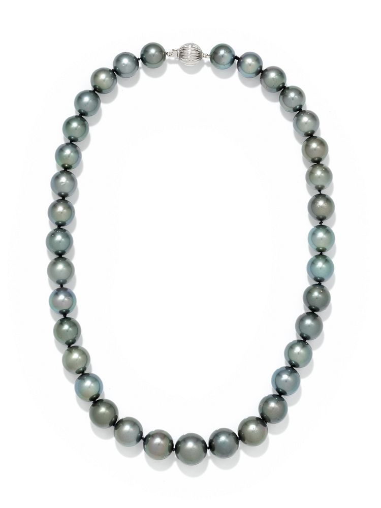 Appraisal: CULTURED TAHITIAN PEARL NECKLACE CULTURED TAHITIAN PEARL NECKLACE Containing Tahitian