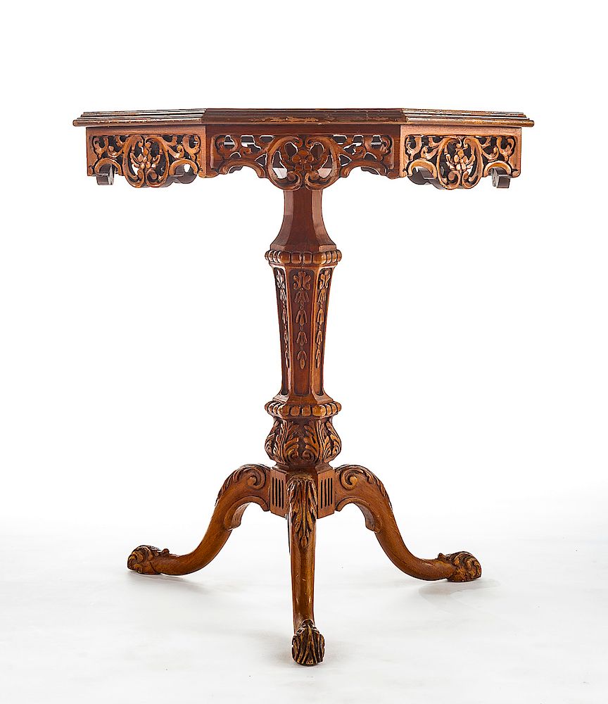 Appraisal: Inlaid Table DESCRIPTION Inlaid satinwood and inlaid table The pedestal