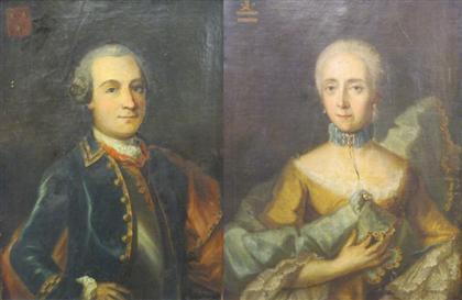 Appraisal: English School th century portraits of a gentleman and lady