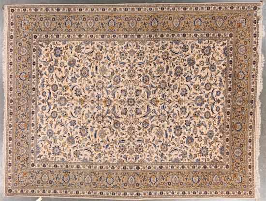 Appraisal: Persian Keshan carpet Iran modern x Estimate -