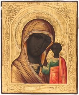 Appraisal: A RUSSIAN ICON OF THE KAZAN MOTHER OF GOD TH