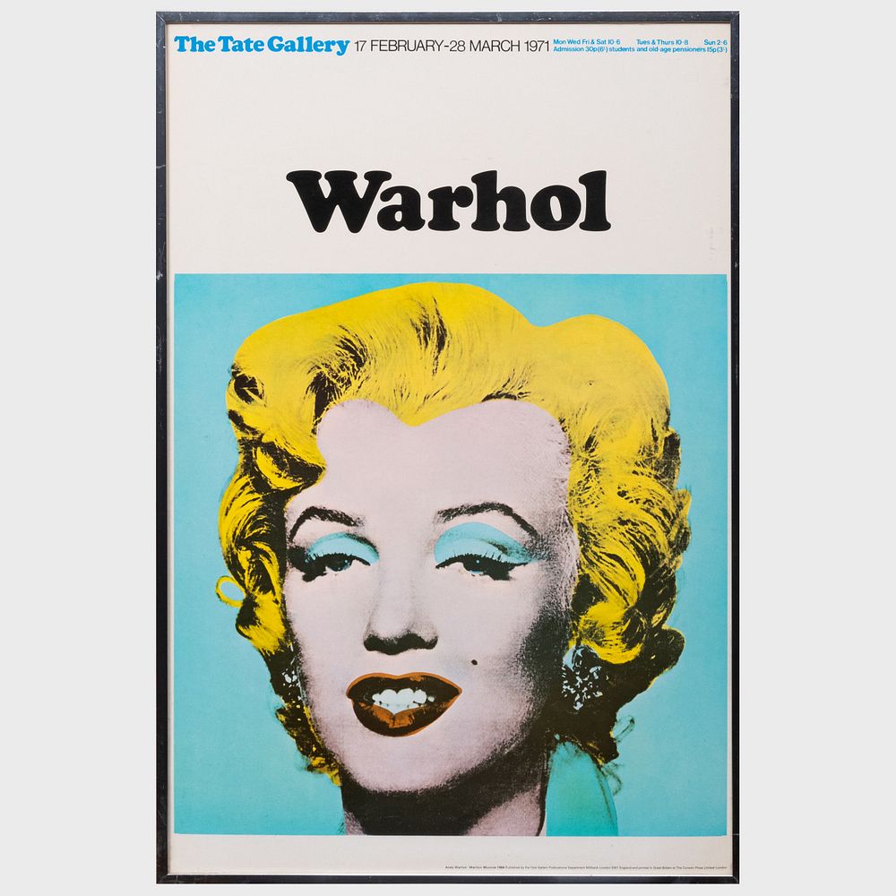 Appraisal: After Andy Warhol - The Tate Gallery Poster Offset poster