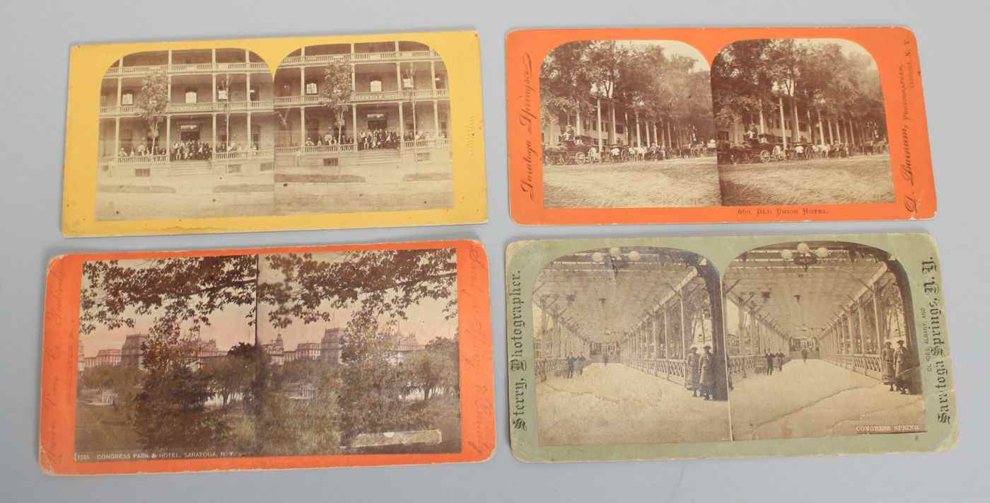 Appraisal: EIGHTEEN STEREO CARDSIncludes two views of Columbian Spring one of