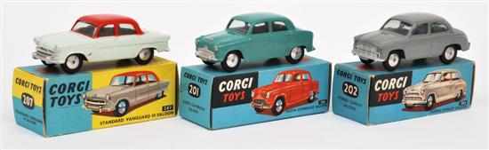 Appraisal: Corgi Standard Vanguard III Saloon very pale green body red