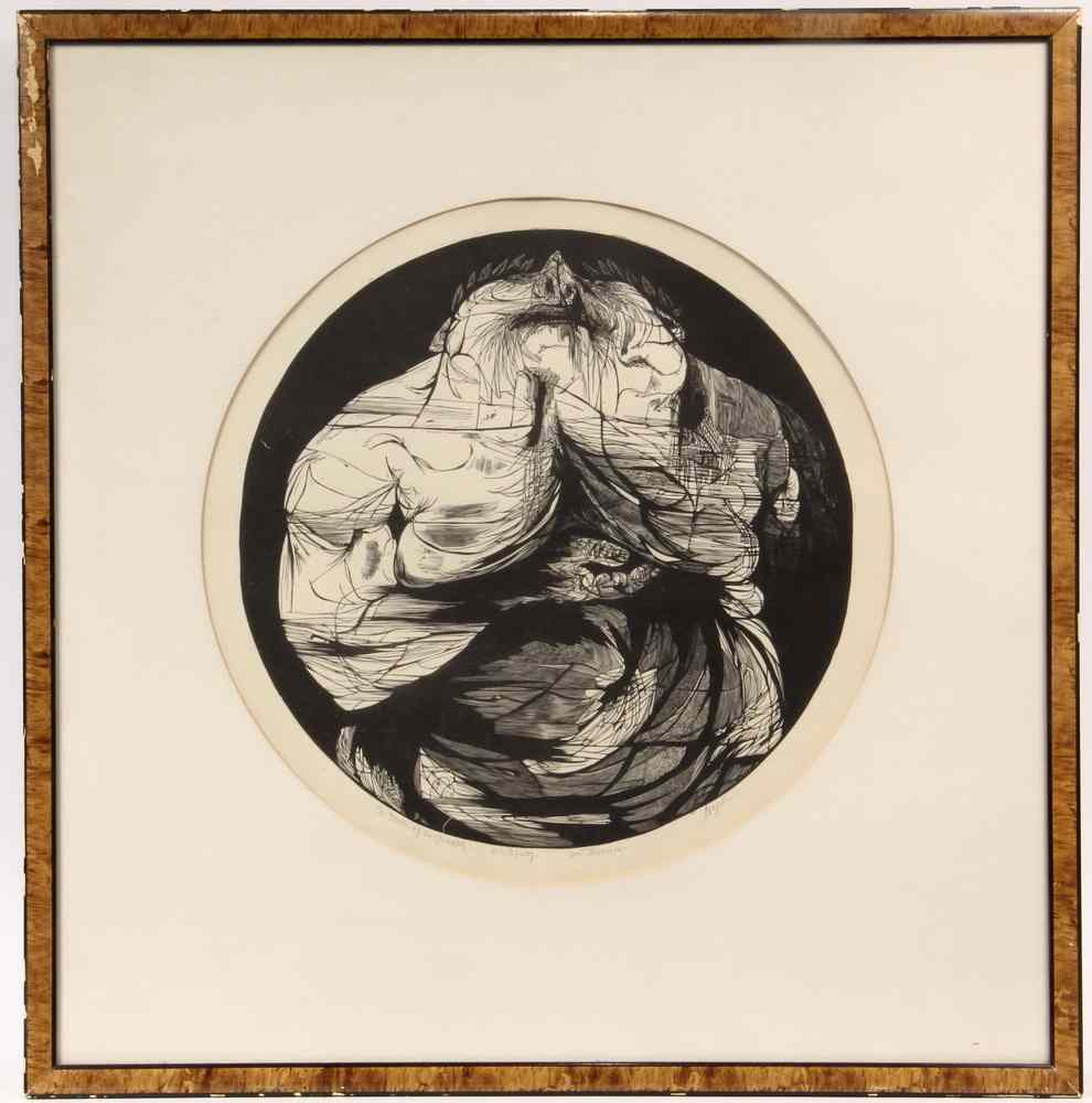 Appraisal: WOOD ENGRAVING ''THE DEATH OF THE LAUREATE'' BY LEONARD BASKIN