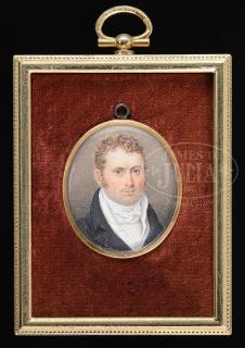 Appraisal: FINE MINIATURE PORTRAIT ON IVORY OF CAPTAIN MICHAEL WHITNEY OF