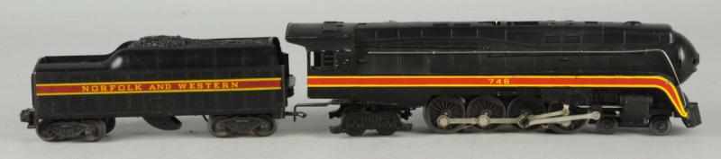 Appraisal: Lionel O-Gauge No Train Engine Tender American Post-war Norfolk Western