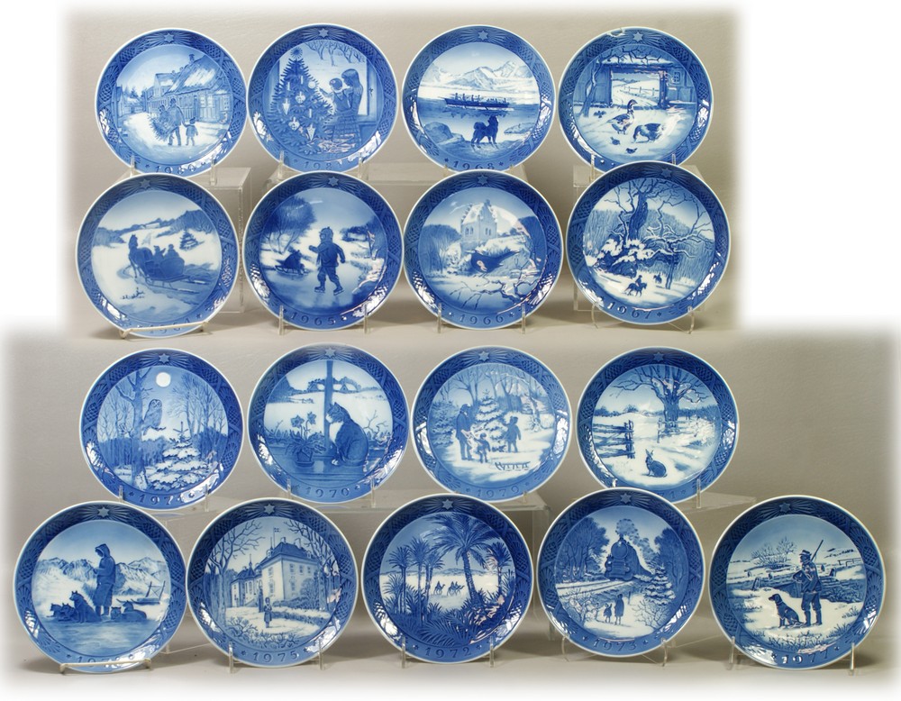 Appraisal: Royal Copenhagen Christmas plates - repaired - - dia