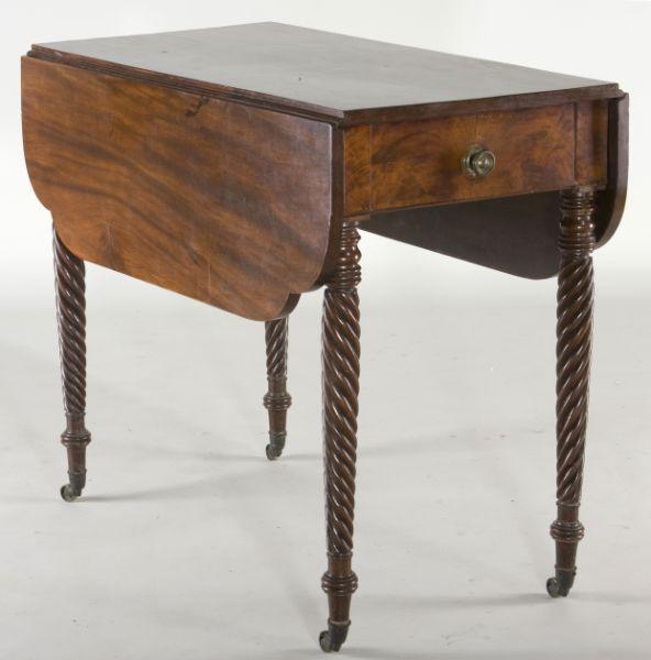 Appraisal: American Pembroke Table early th century probably Baltimore fine Santo