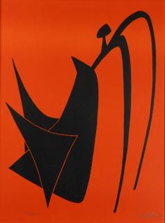 Appraisal: Print Alexander Calder Alexander Calder American - Black Abstract Figure