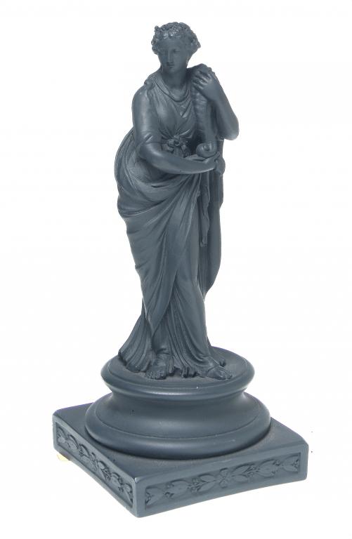 Appraisal: A WEDGWOOD BLACK BASALT FIGURE OF CERES on socle and